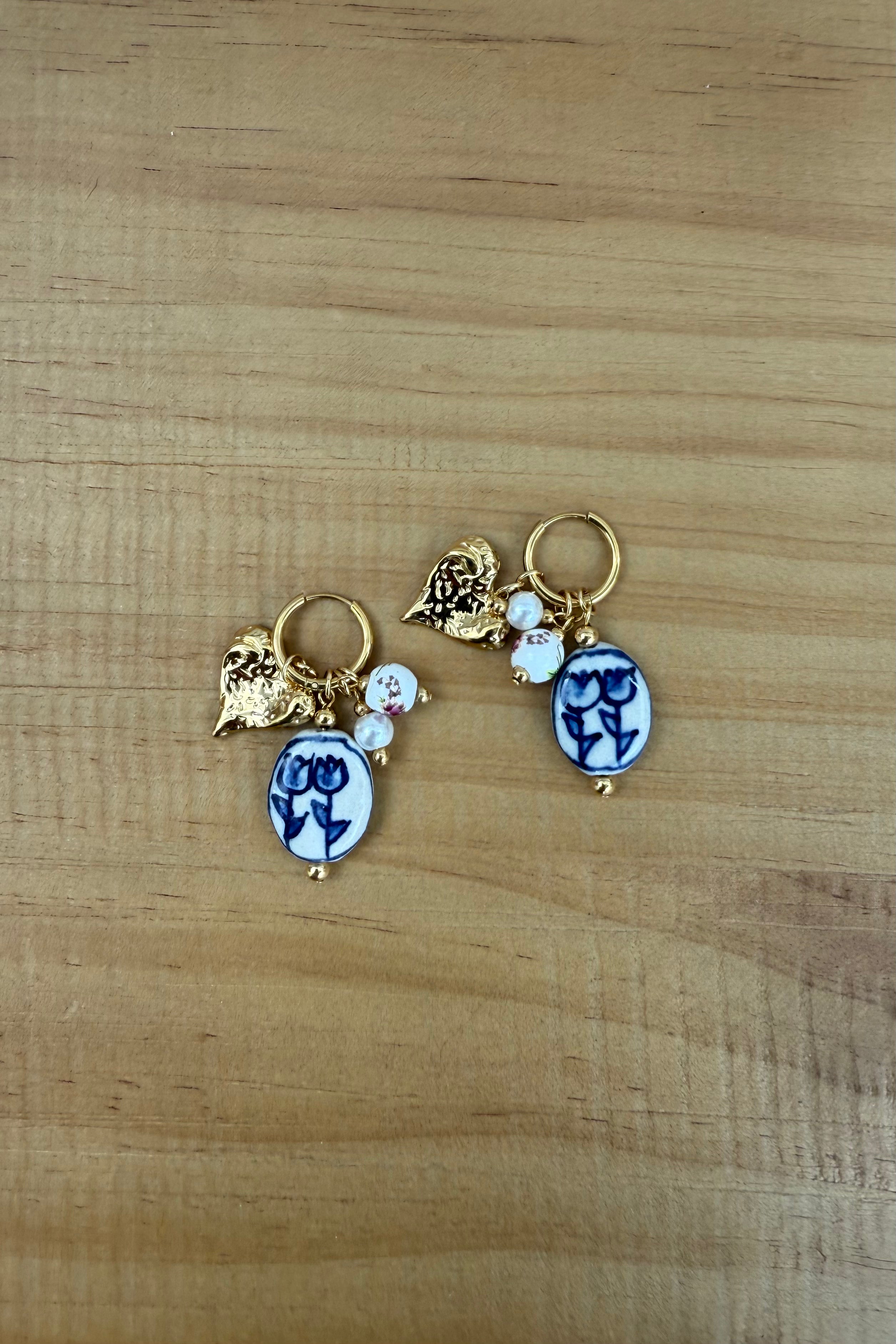 Aegean Sea Pearl Drop Earrings