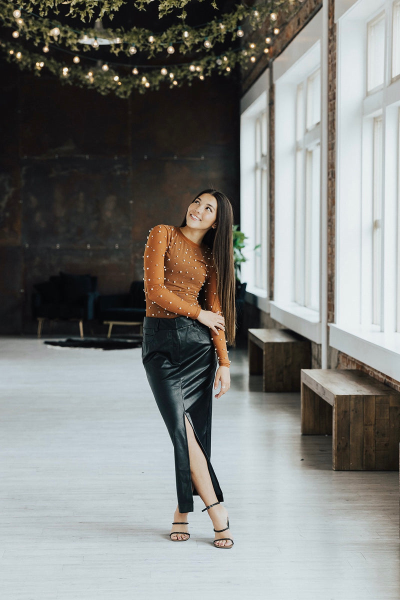 Joy Pearl Bodysuit Sand Charcoal