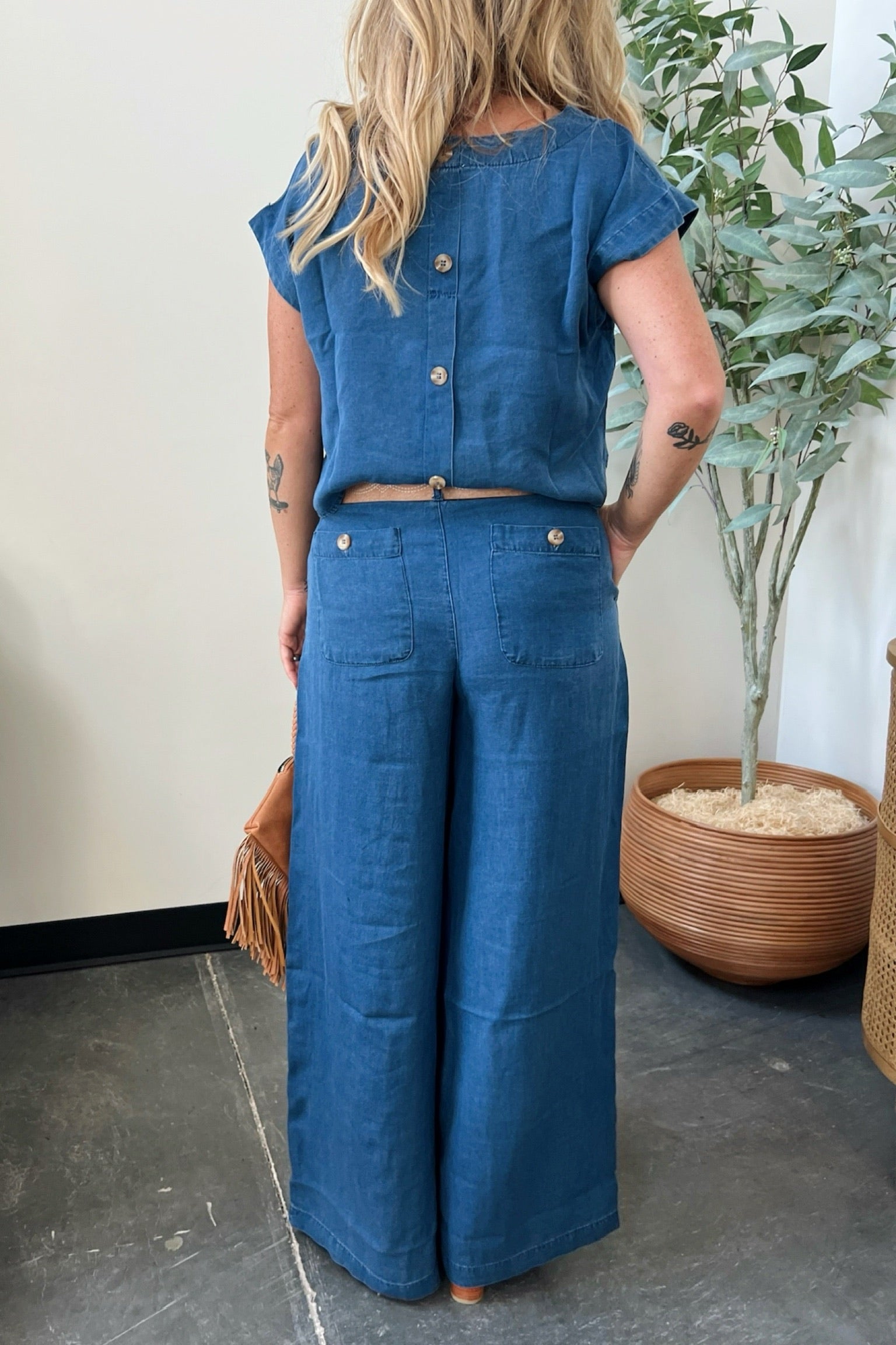 All Things Considered Chambray Pants
