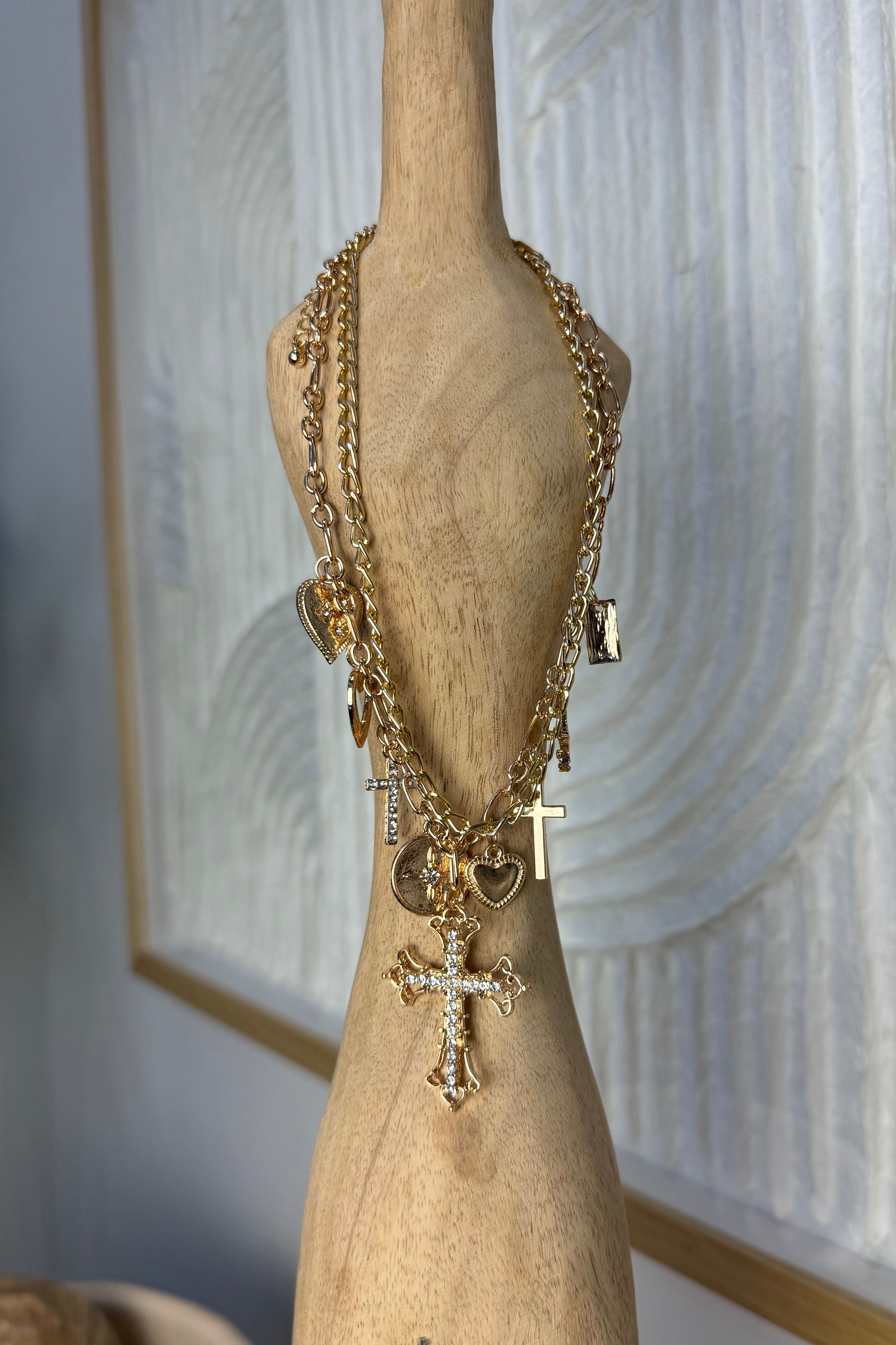 Crossed Paths Charm Necklace