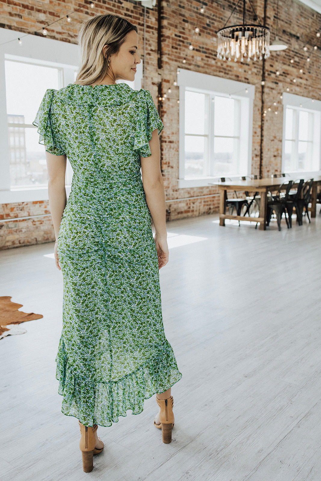 ASTR Vilma Floral Print Midi Dress Lux Collection - FINAL SALE