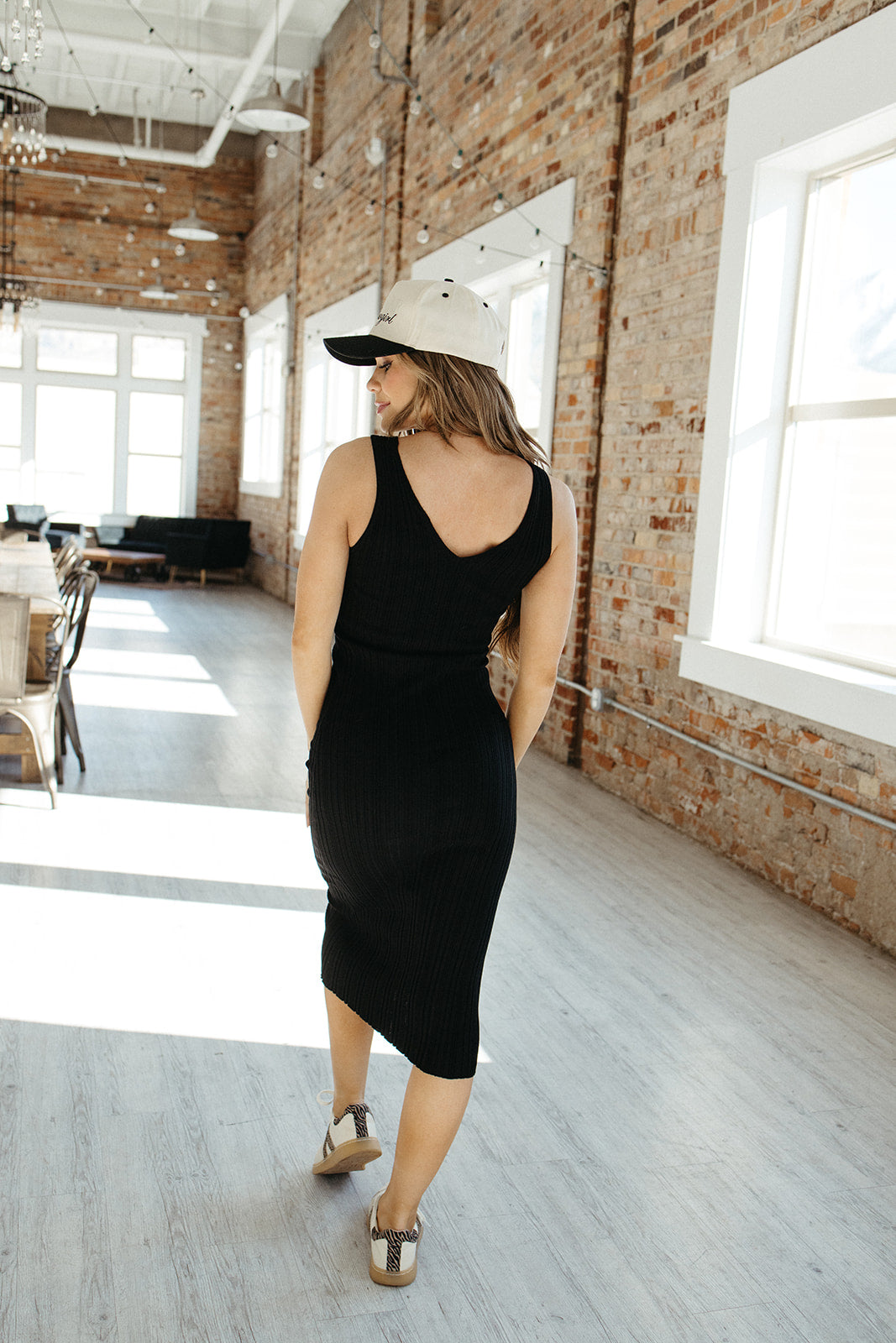 Onyx Elegance Sweater Dress