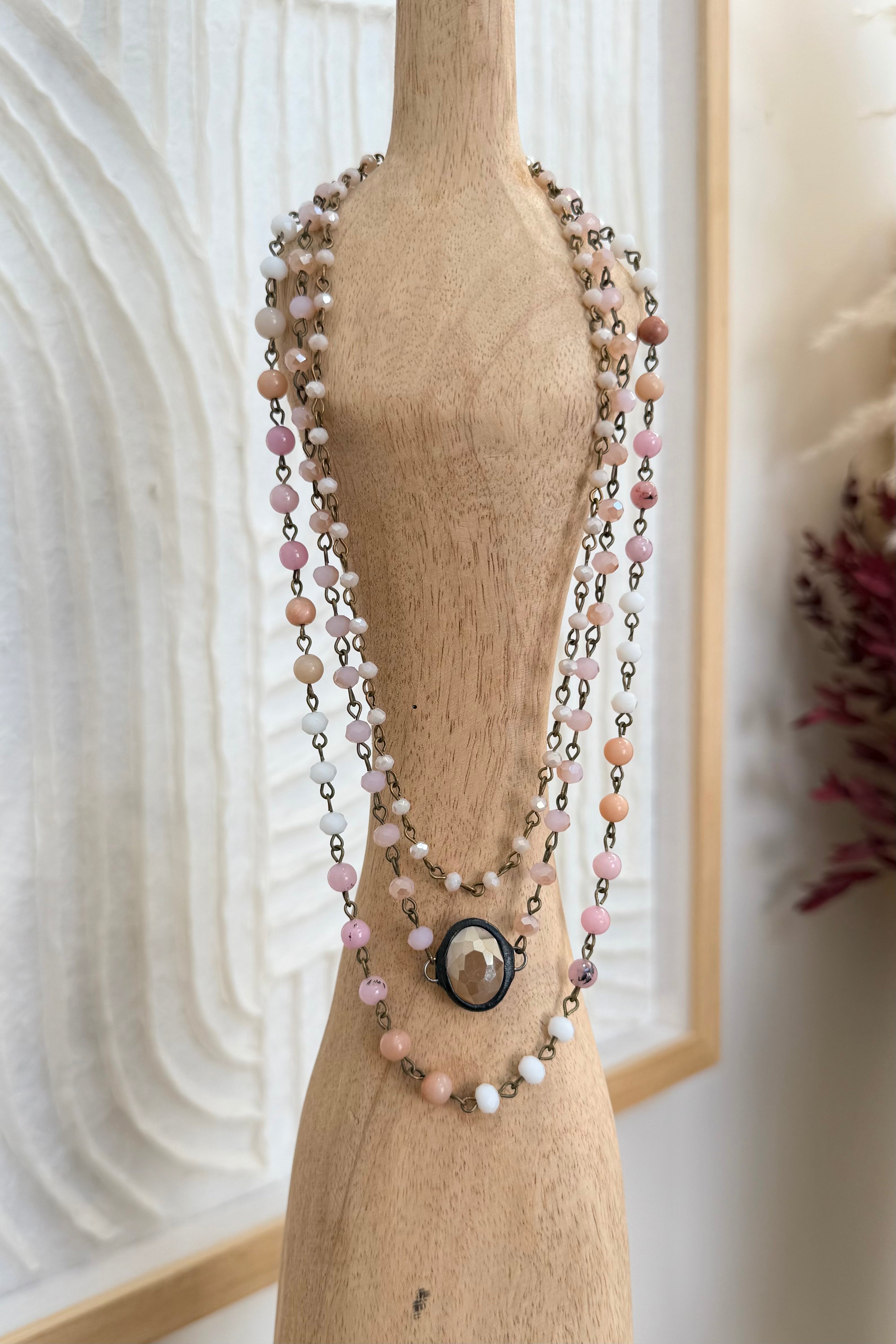 Moonstone Triple Layered Necklace