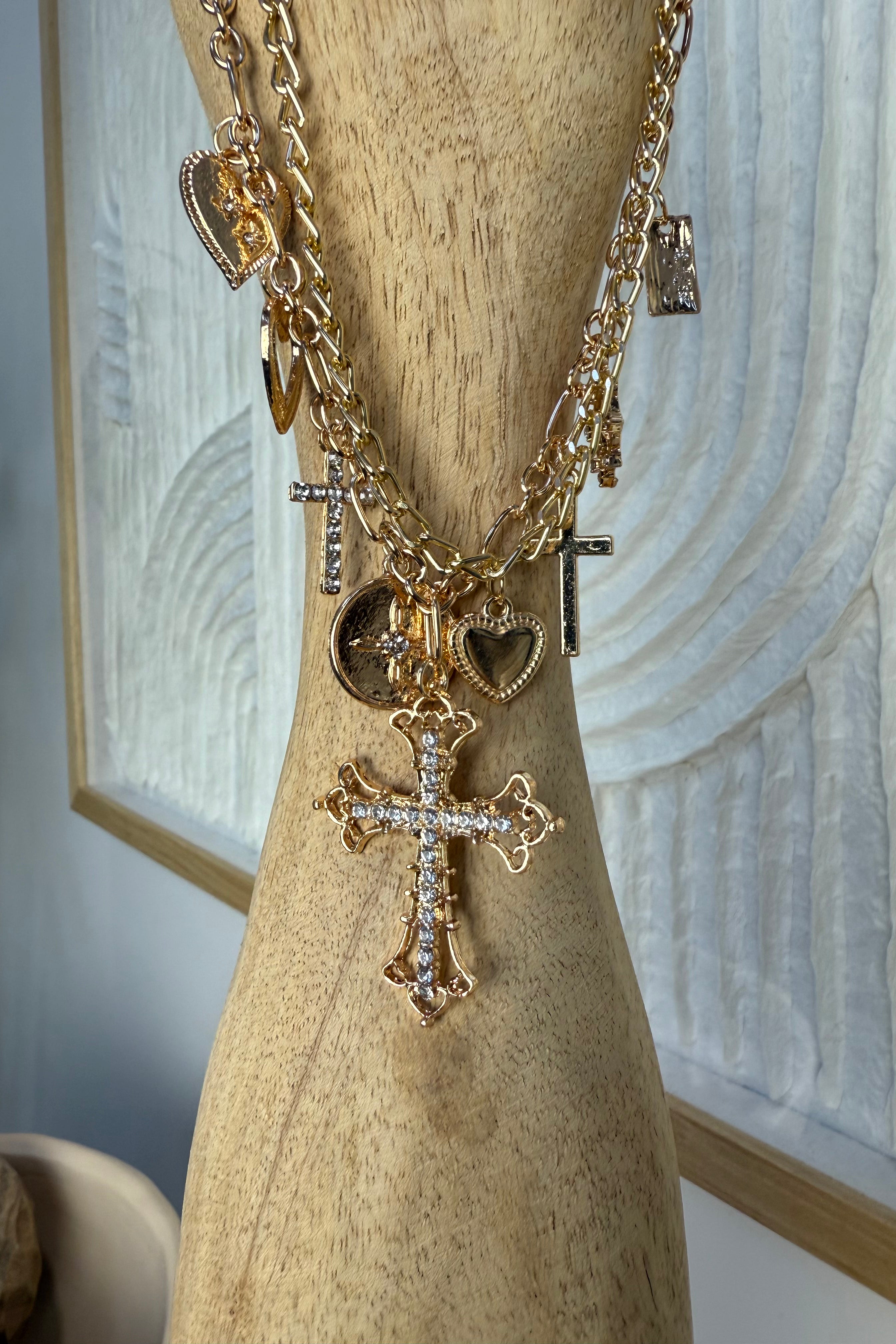 Crossed Paths Charm Necklace