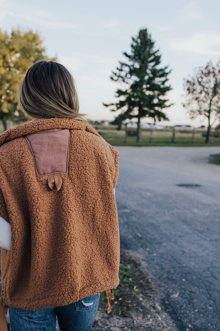 Whitley Sherpa Oversized Vest - FINAL SALE