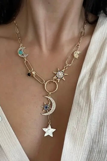 Under The Moon Charm Necklace