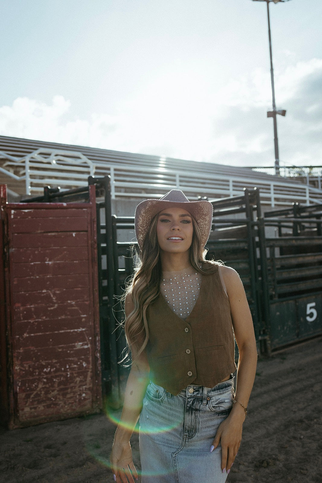 Texas Hold 'Em Button Down Vest - FINAL SALE