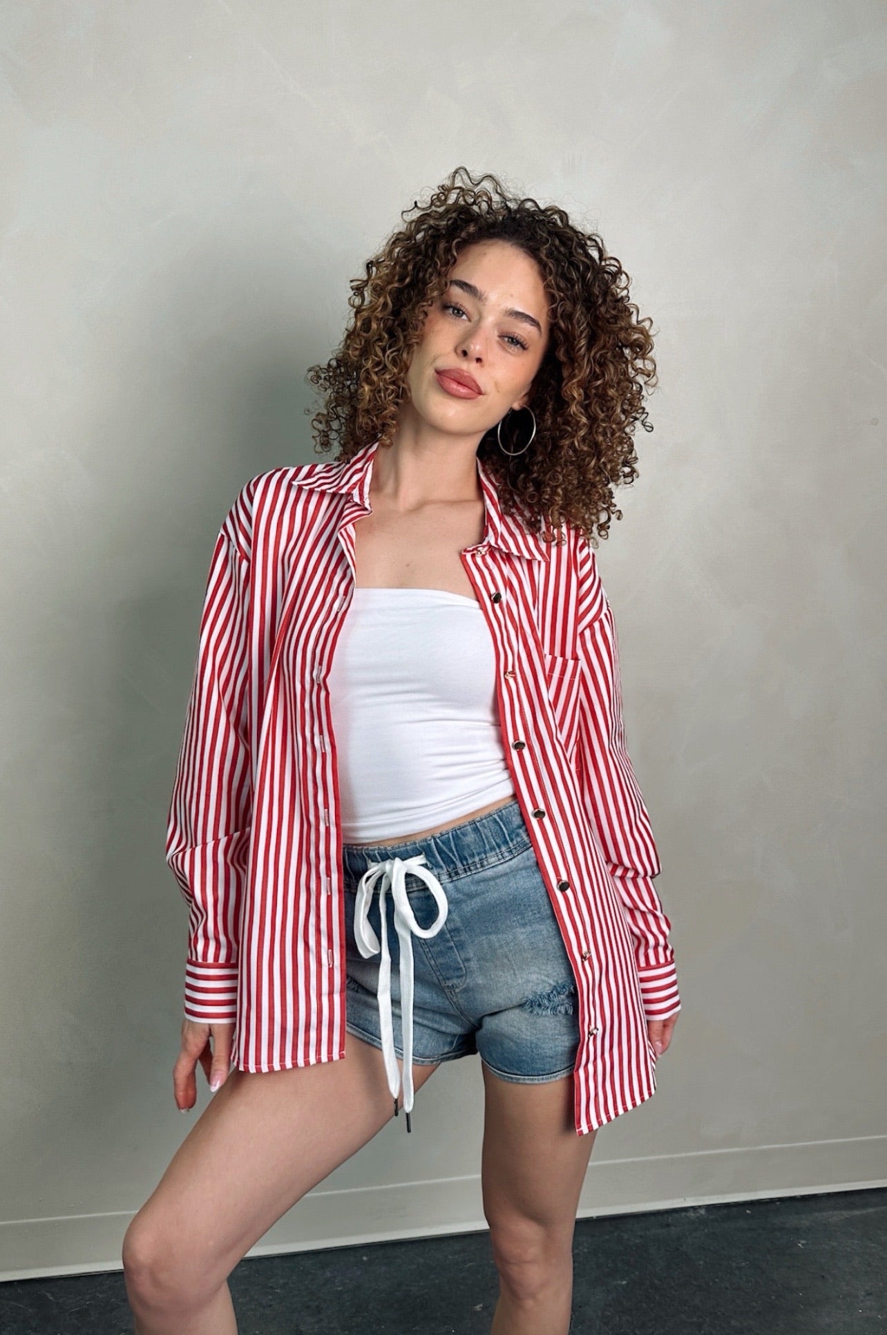 Harbor Stripe Button Up