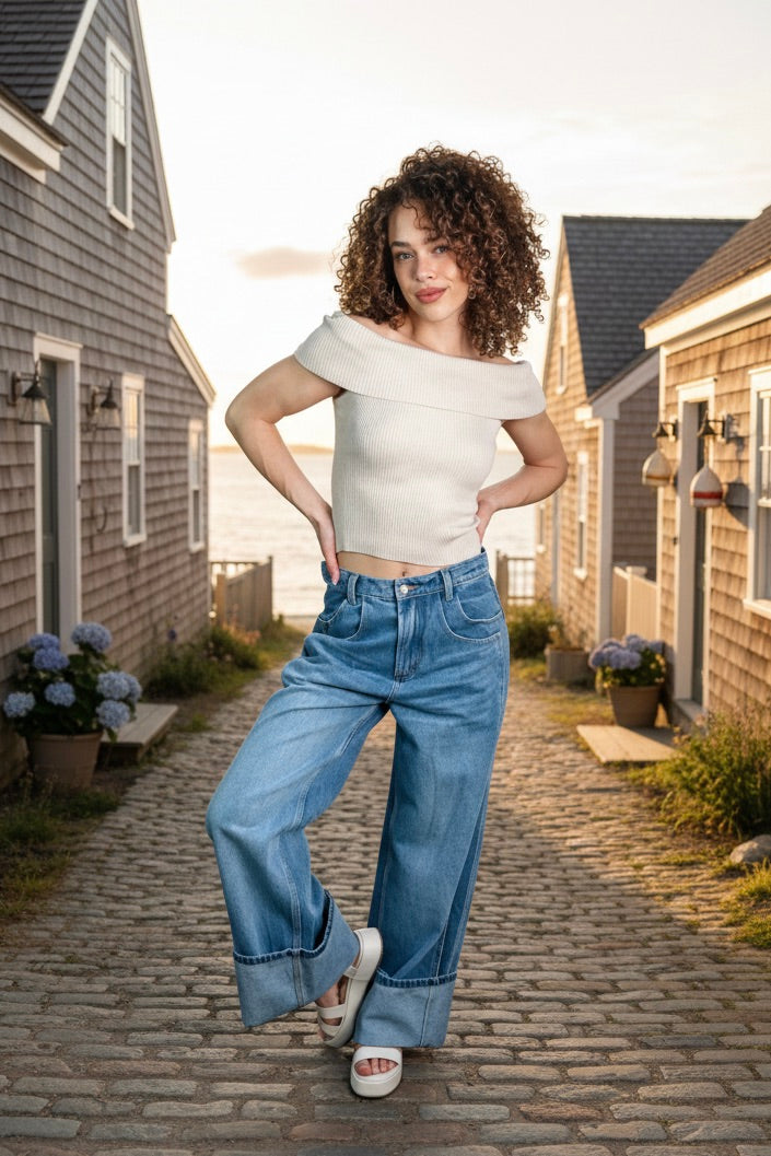 Clean Cut Cuff Jeans