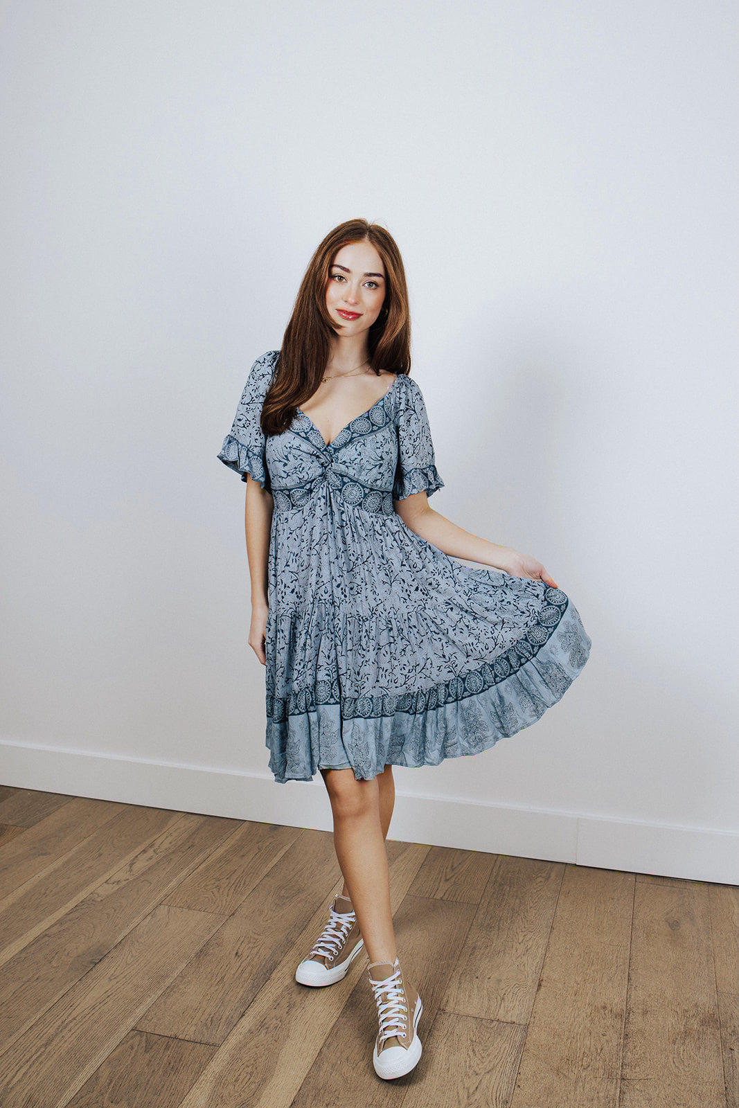 Bluebell Twist Front Dress - FINAL SALE