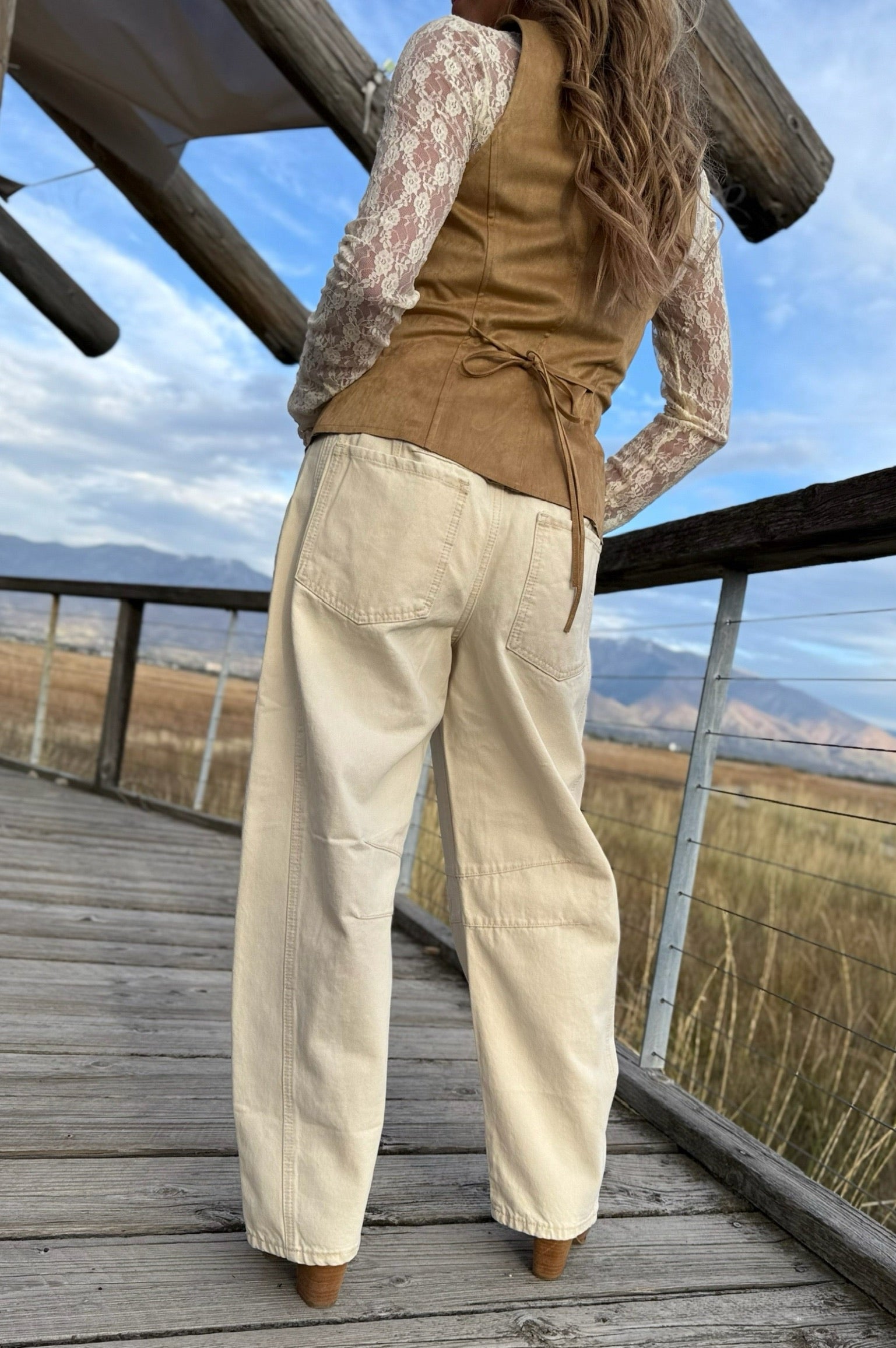 Canvas Bloom Barrel Pants