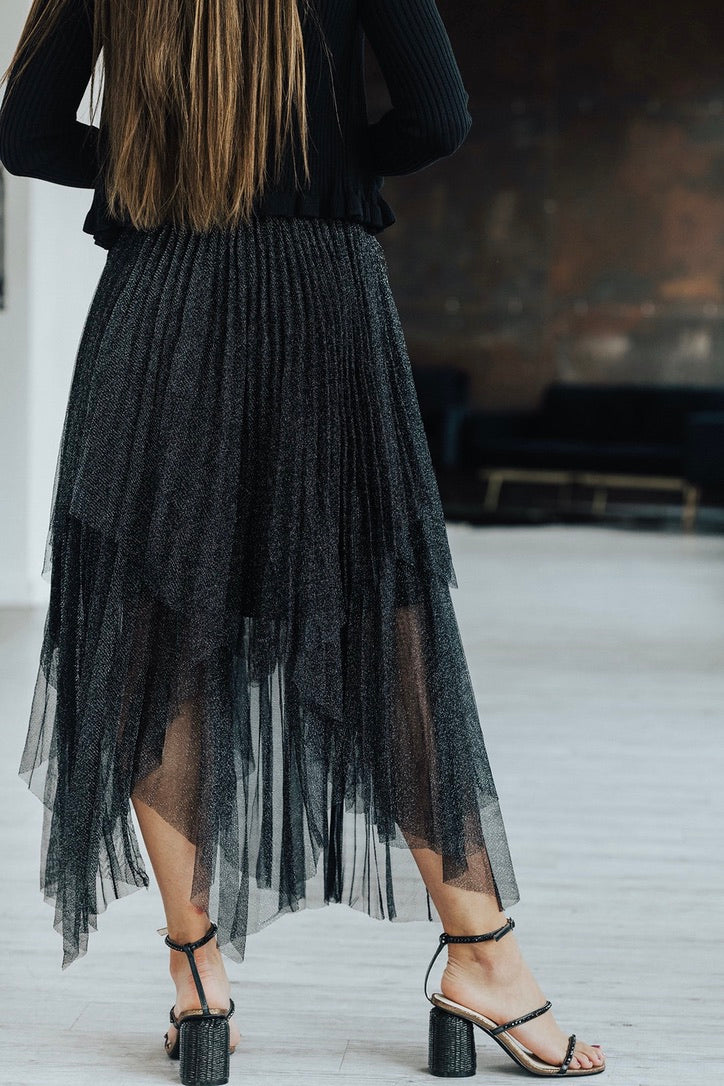 Holly Metallic Pleated Skirt - FINAL SALE