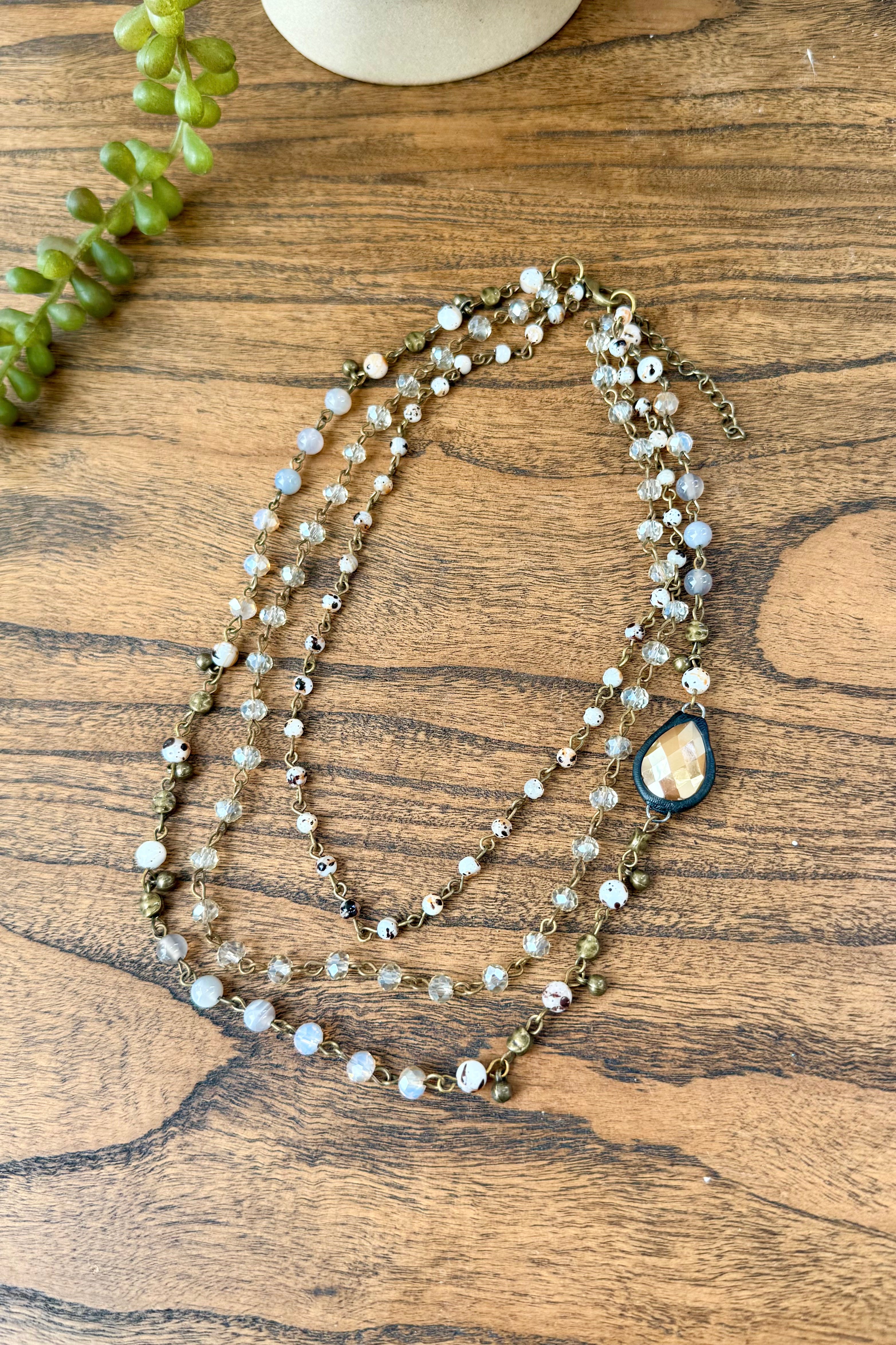Soft Storm Triple Layer Necklace