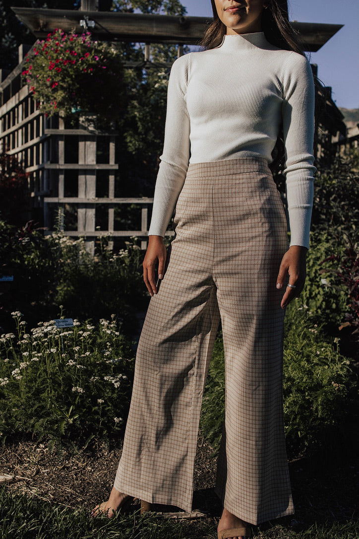 Clancey Plaid Wide Leg Pants - FINAL SALE