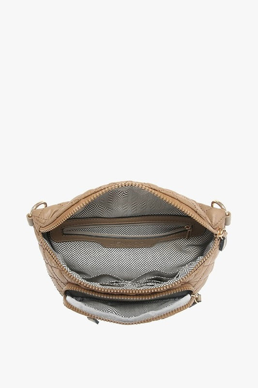 Undone Quilted Nylon Belt Bag With Pouch