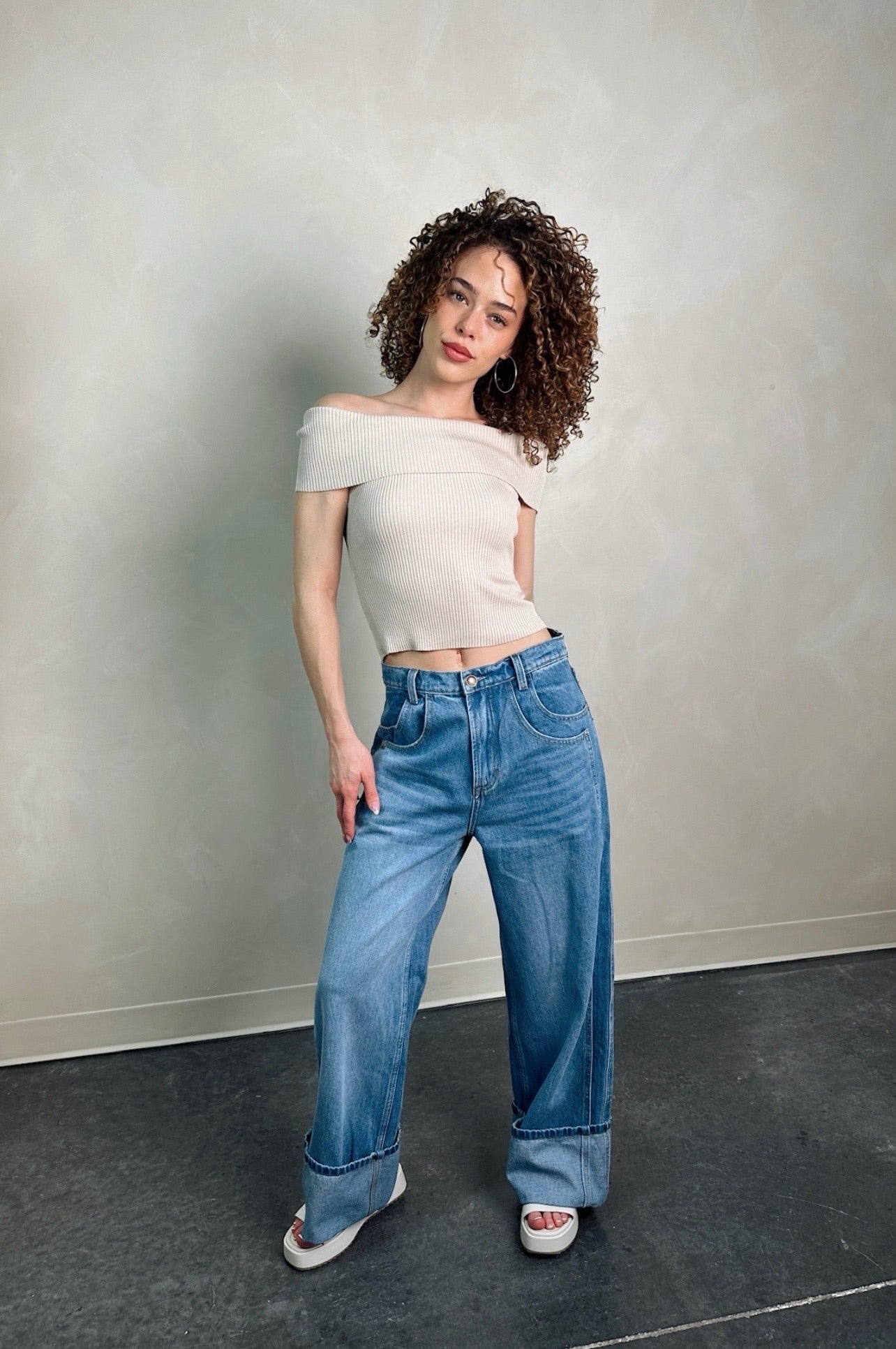 Clean Cut Cuff Jeans