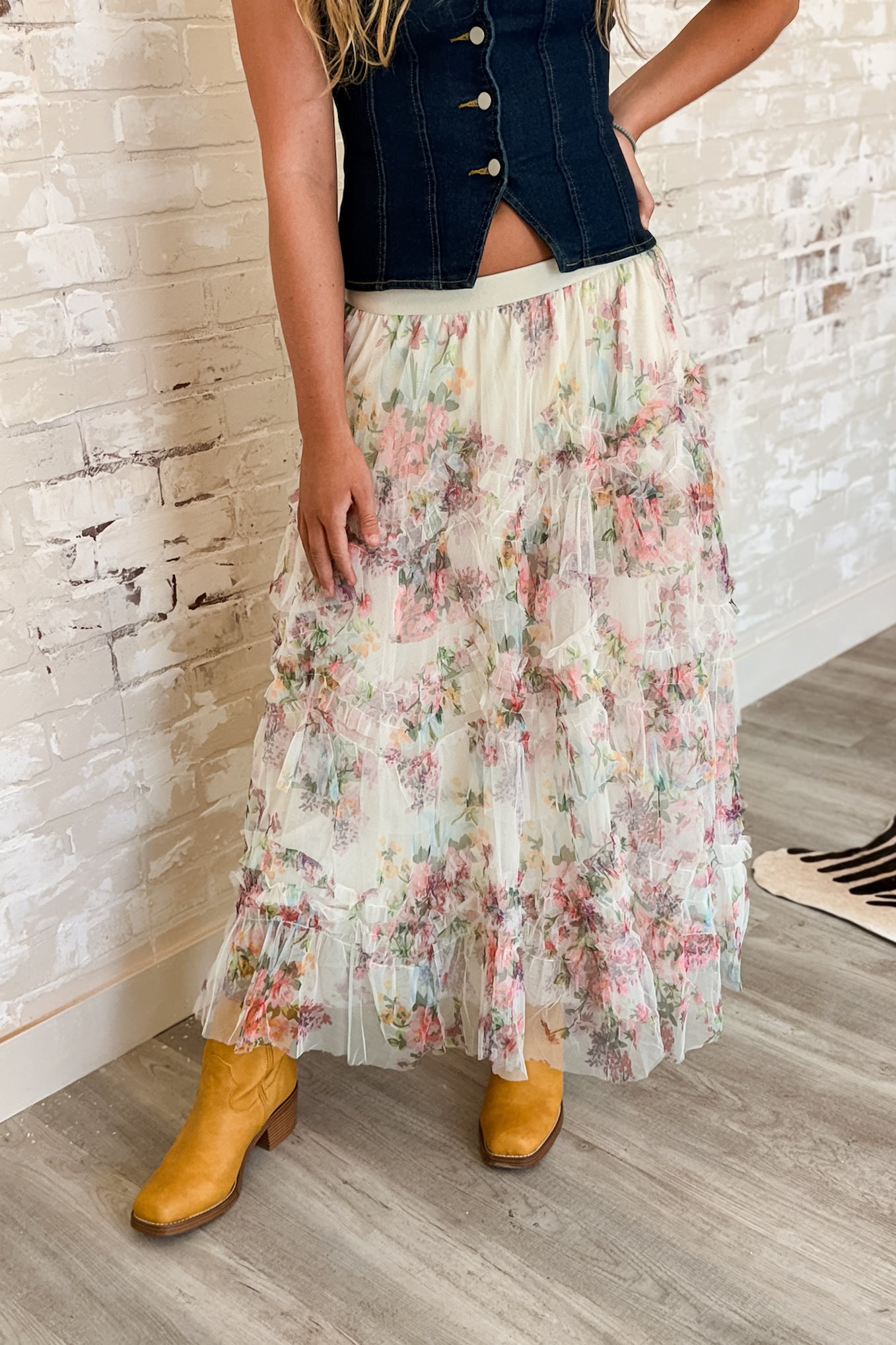 Just A Daydream Floral Maxi Skirt