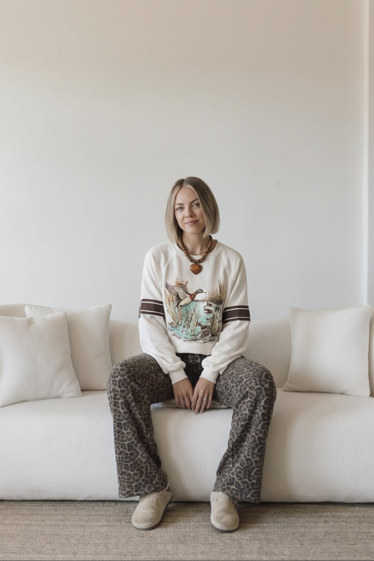Leopard lounge pants. Match with shorts and graphic top