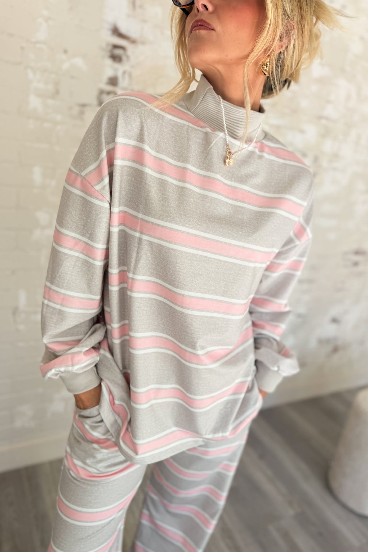 Late Checkout Striped Lounge Set