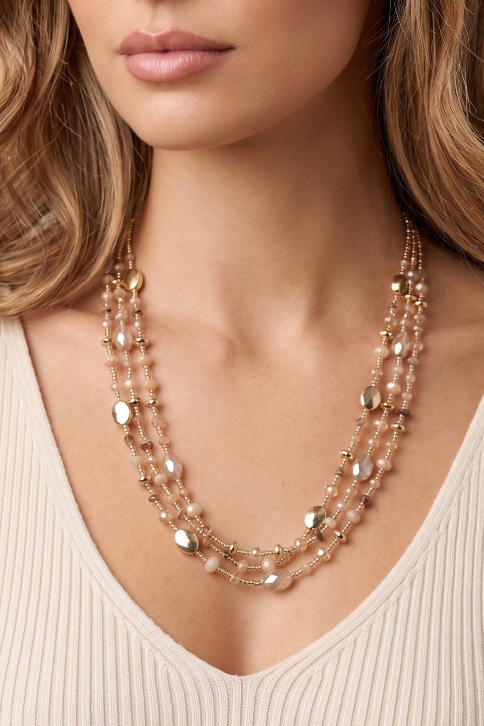 Apricot Light Layered Necklace