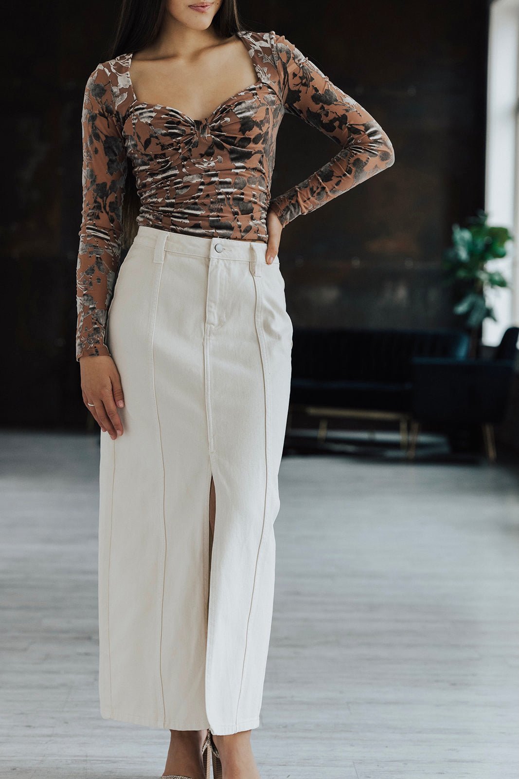 Astr Ren Velvet Burnout Top Lux Collection - FINAL SALE