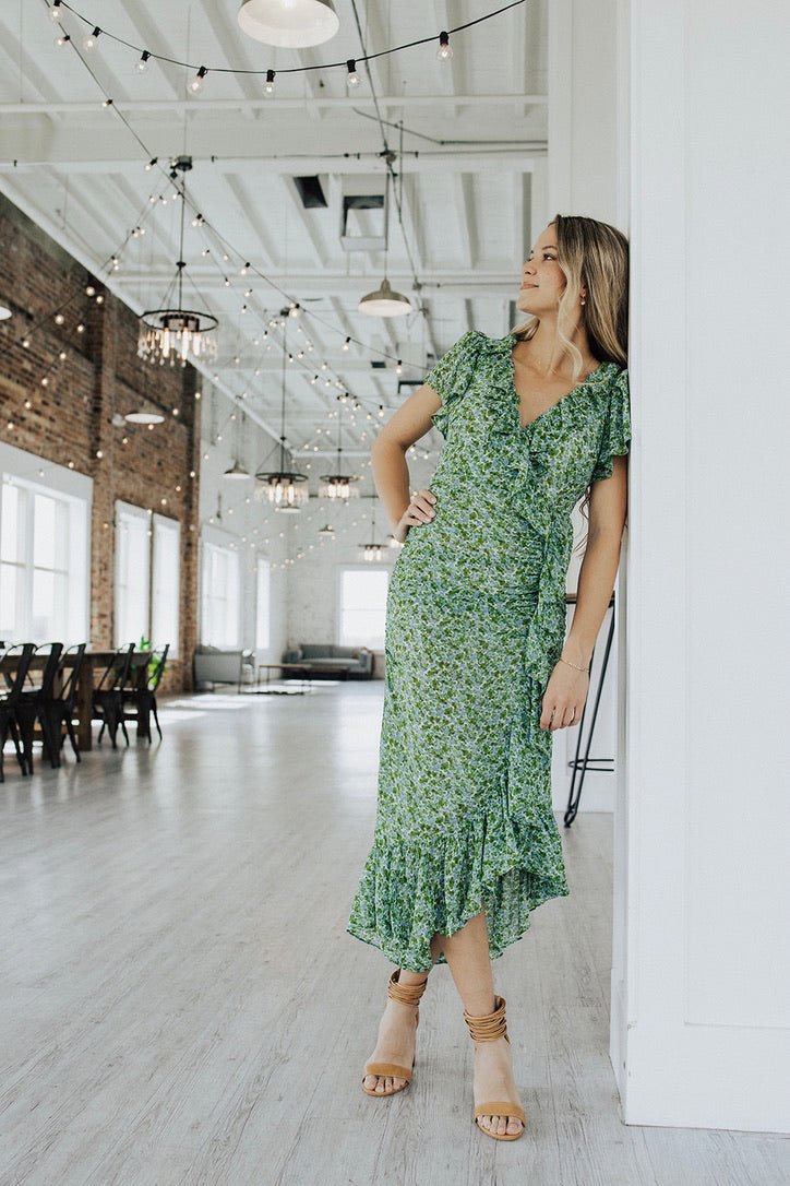 ASTR Vilma Floral Print Midi Dress Lux Collection - FINAL SALE