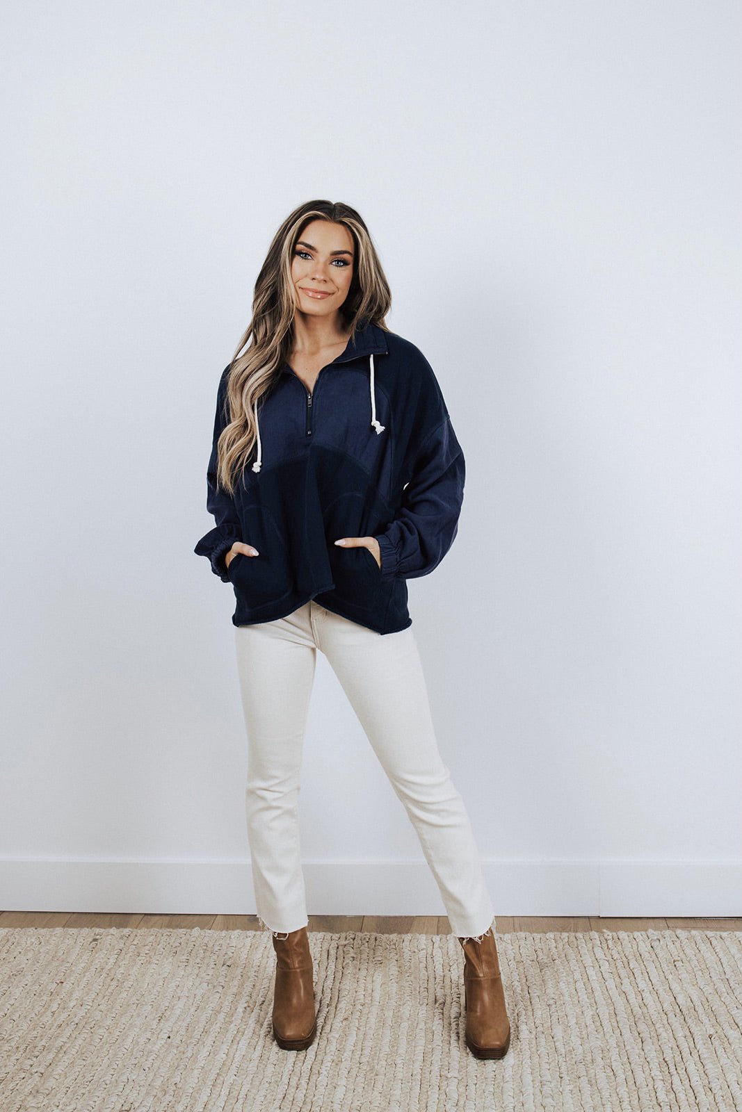 Blaine Washed Half Zip Pullover Lux Collection - FINAL SALE