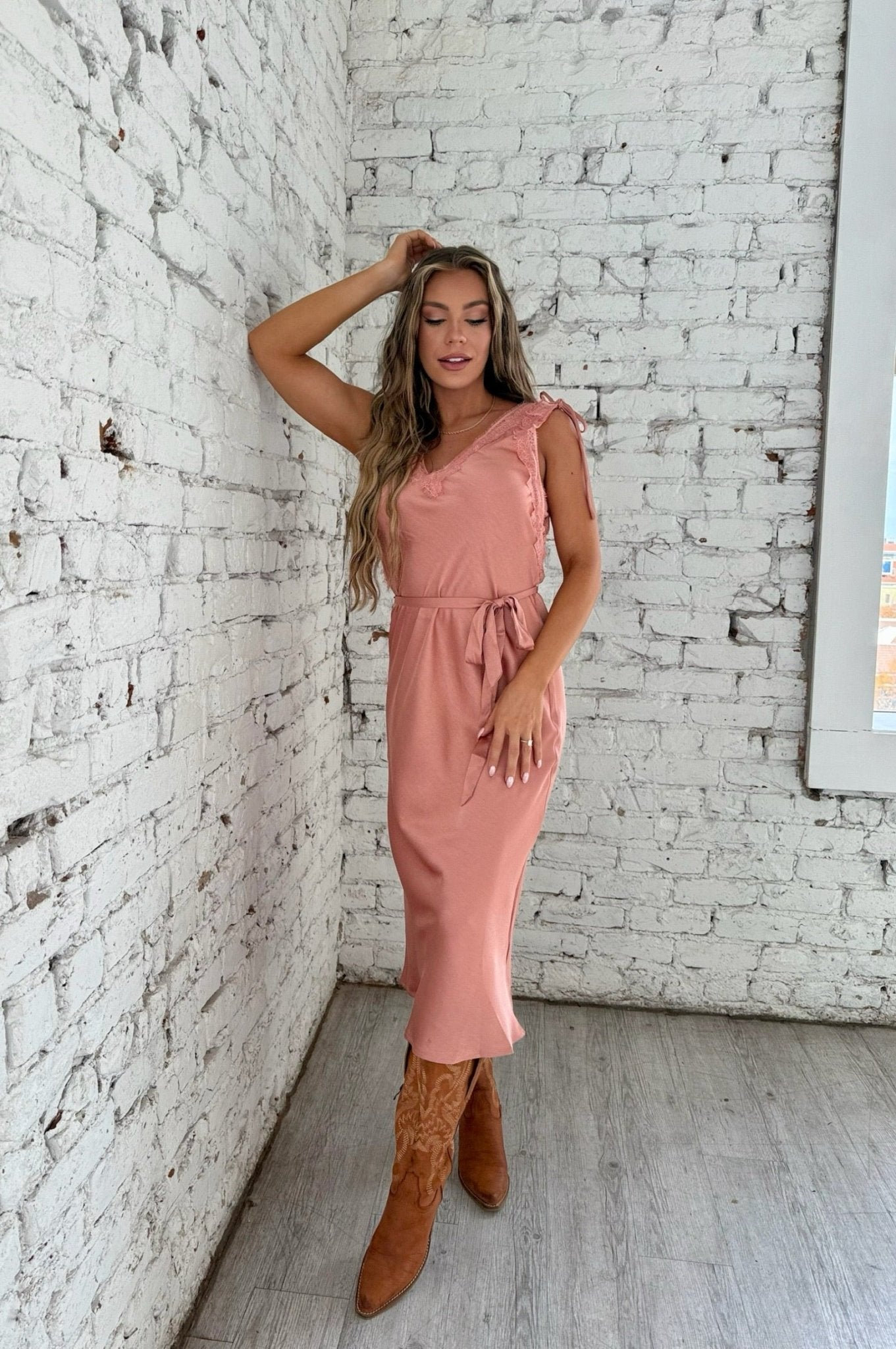 Blushing Hour Slip Dress