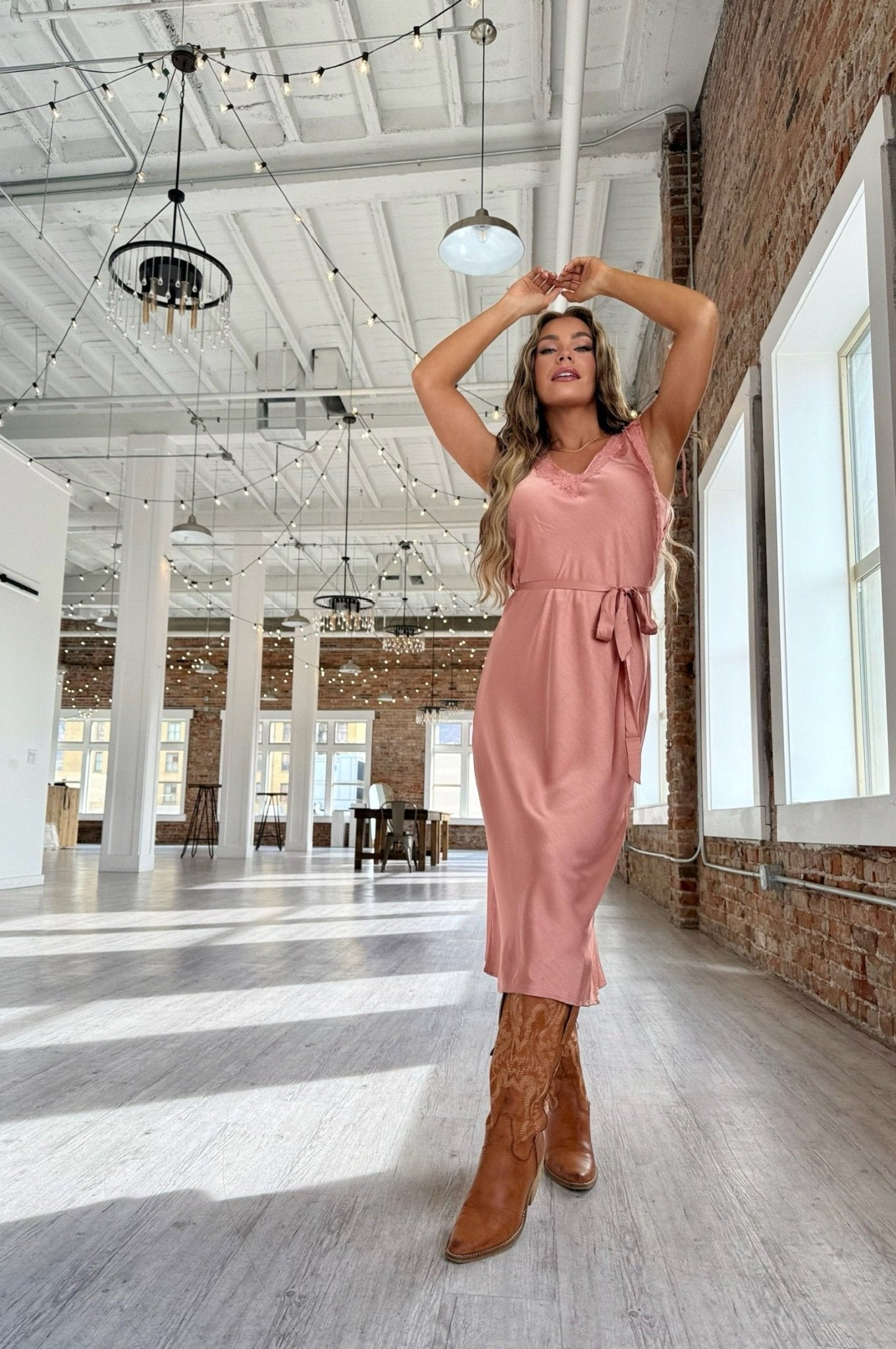 Blushing Hour Slip Dress