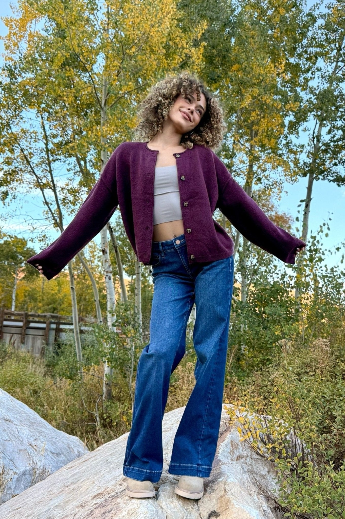 womens cardigan, knit cardigan, purple cardigan, wine cardigan, button up, womens fall top