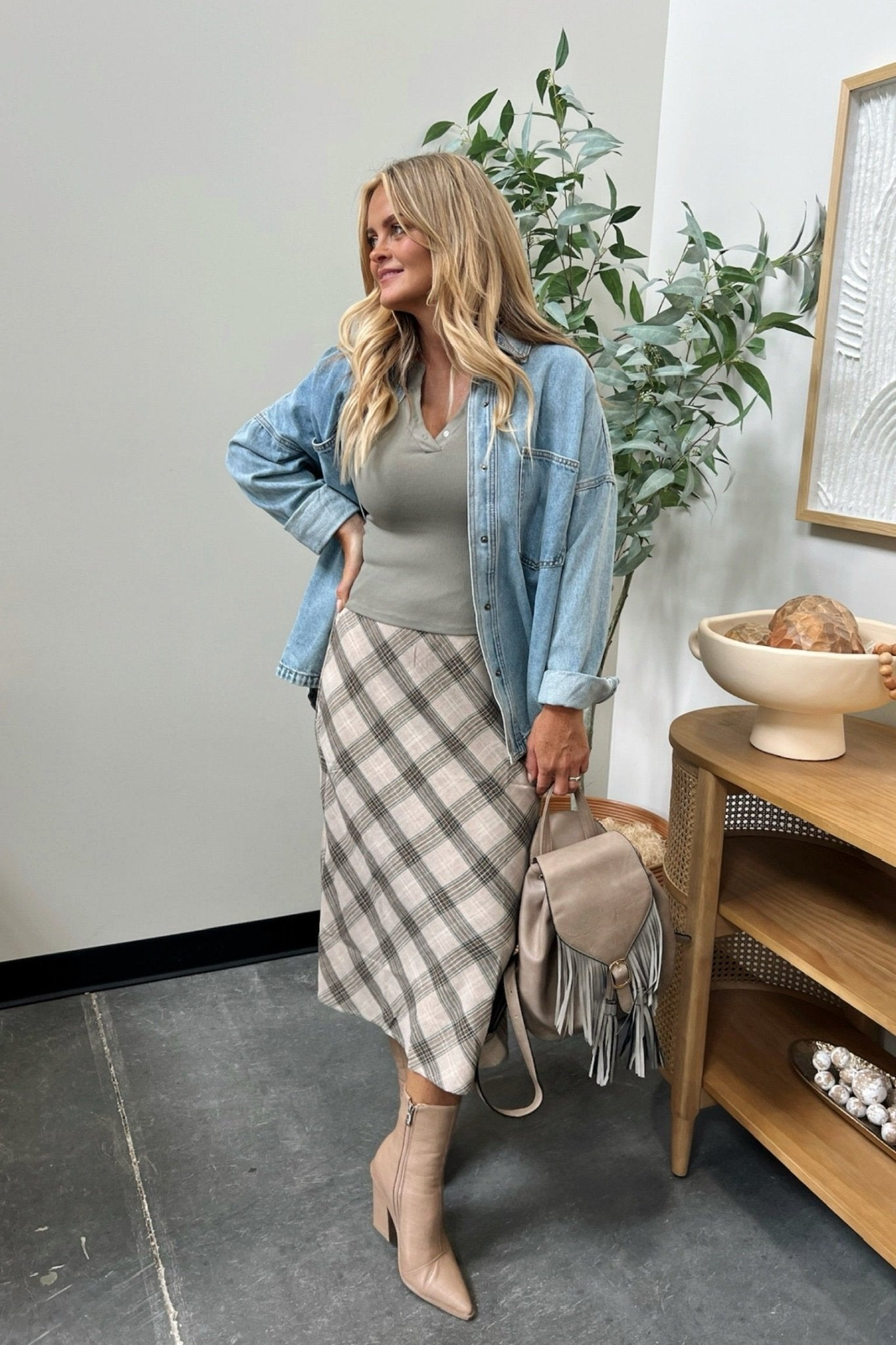 Checkmate Midi Skirt