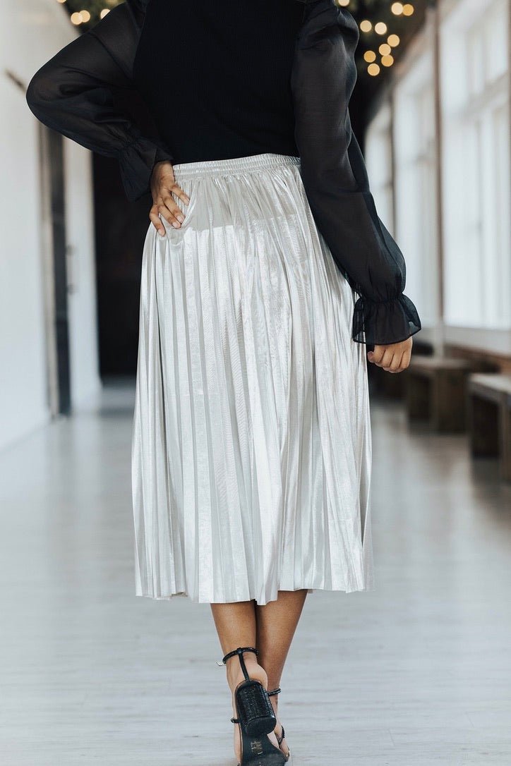 Dasher Metallic Pleated Skirt - FINAL SALE