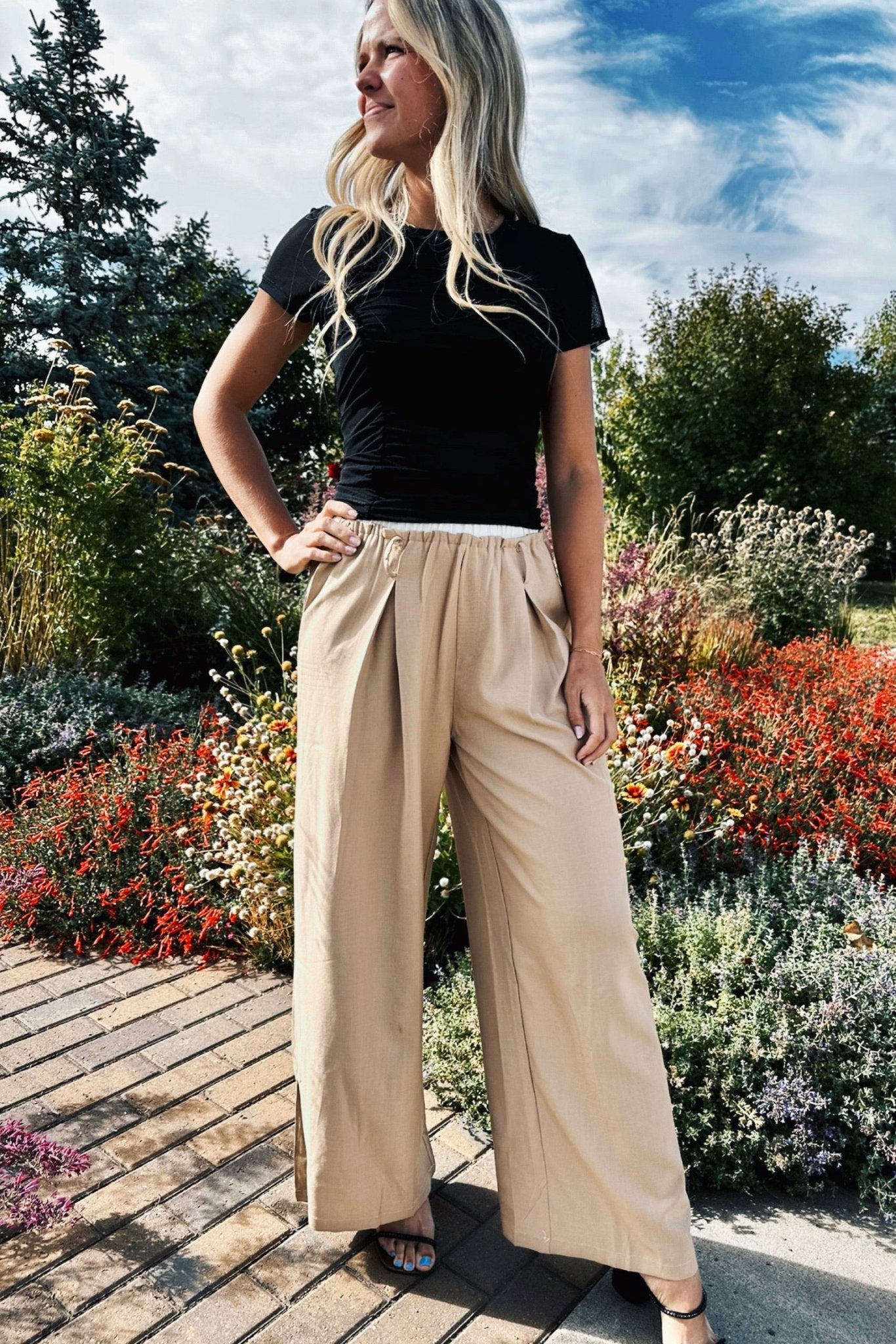 Edge Line Wide Leg Pants - FINAL SALE