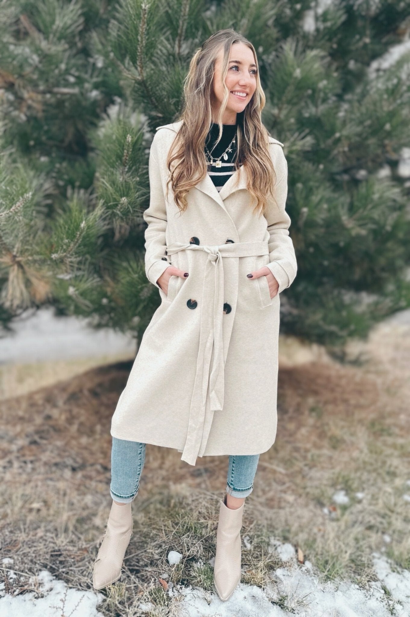 Emberwood Sweater Trench Coat