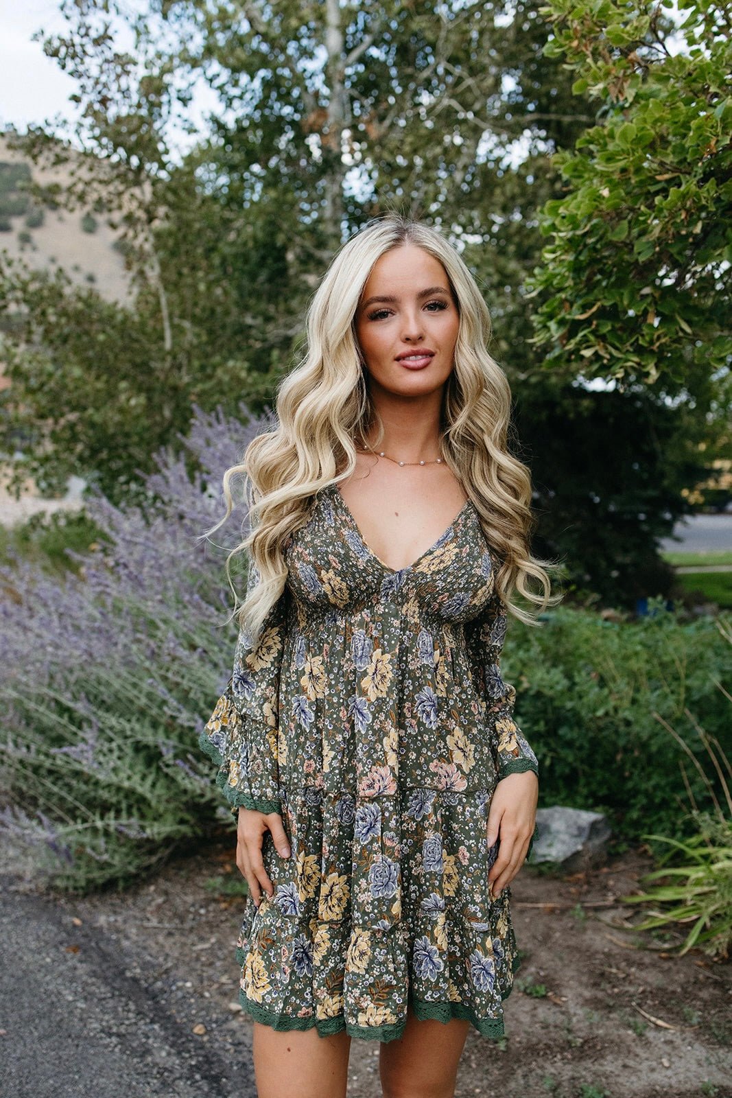 Fall For Me Bell Sleeve Dress