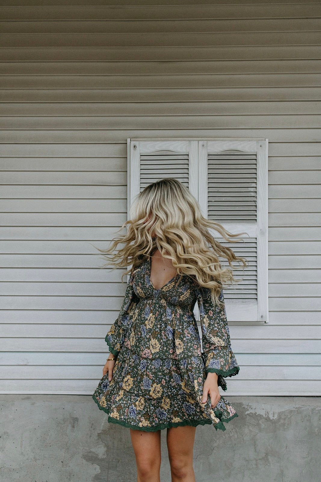 Fall For Me Bell Sleeve Dress