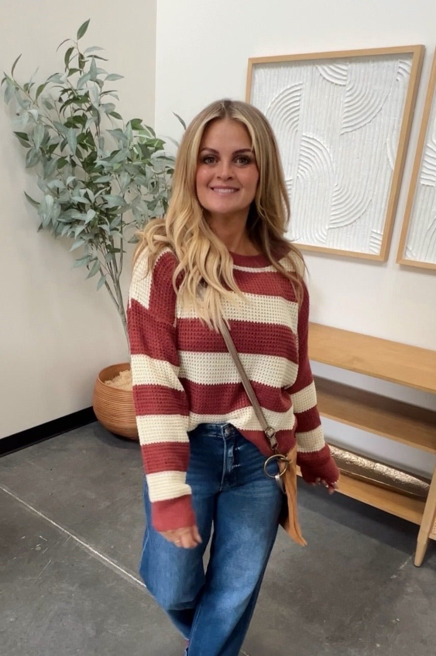 Falling in Line Striped Sweater