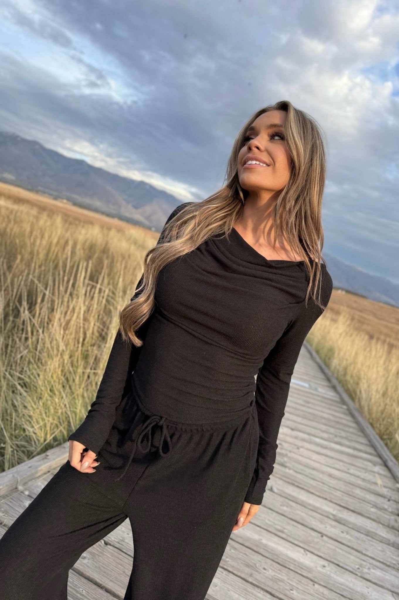 Falling Softly Cowl Top