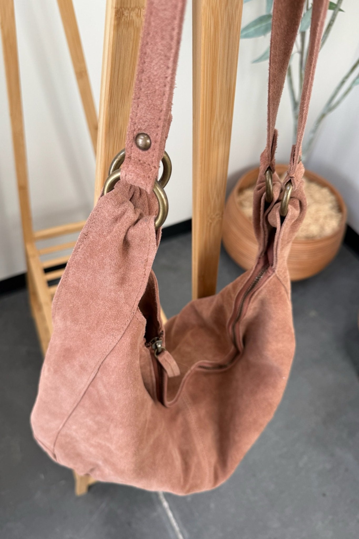 Free People Roma Suede Tote Bag