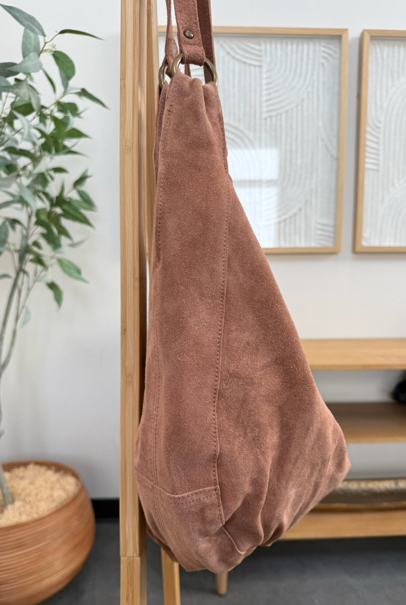 Free People Roma Suede Tote Bag