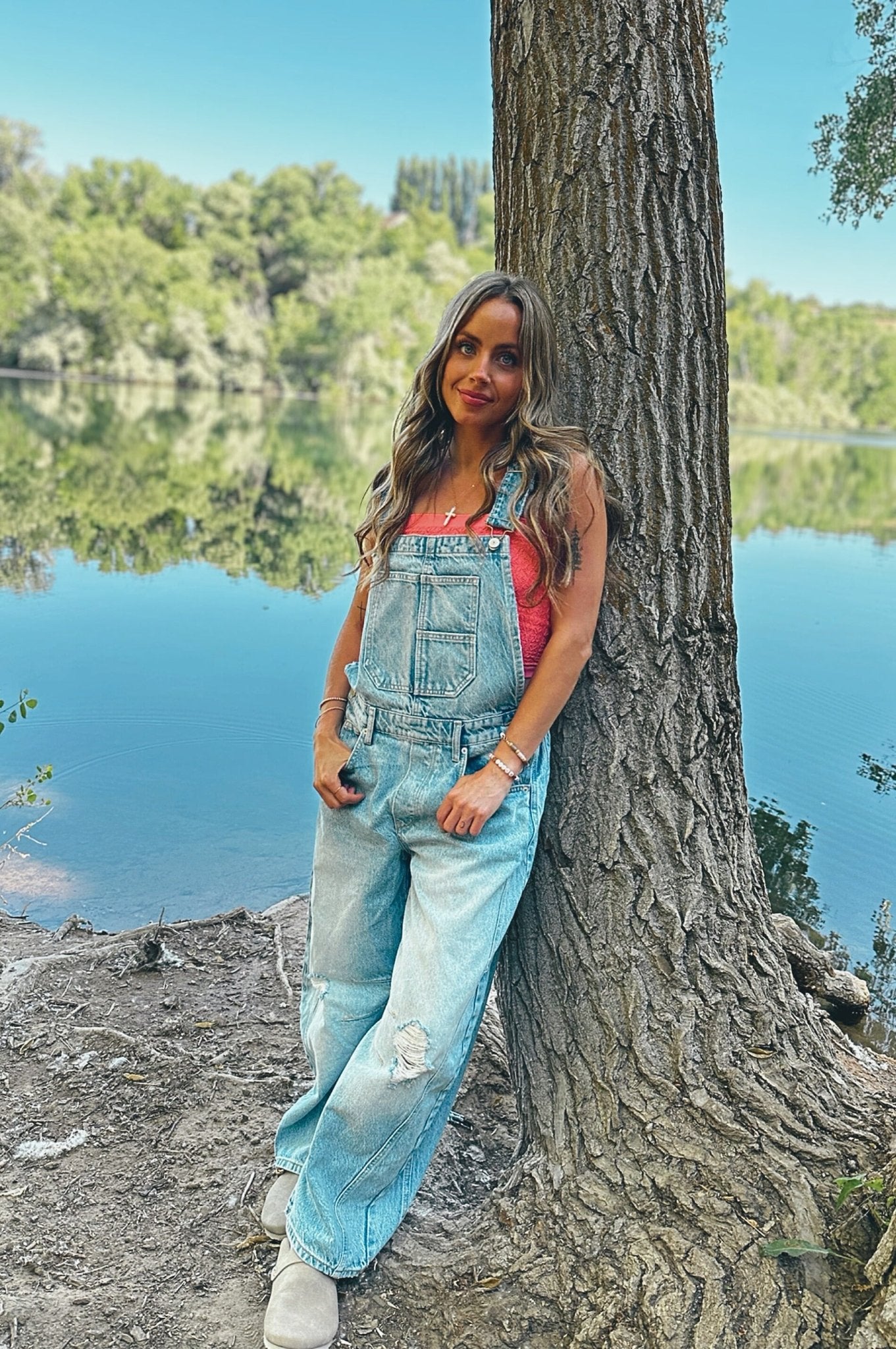 free people barrel style overalls