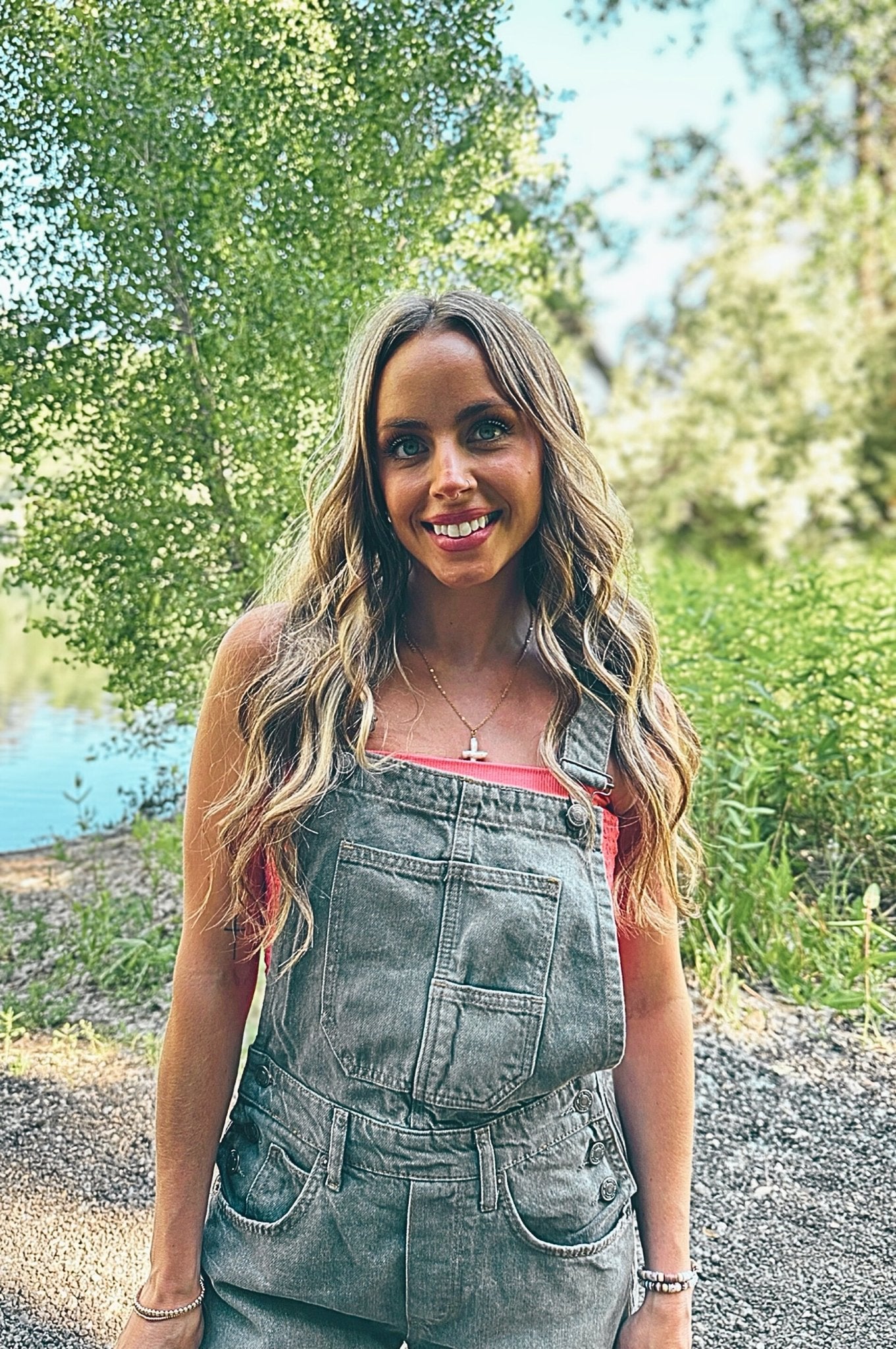 Free People We The Free Good Luck Barrel Overalls