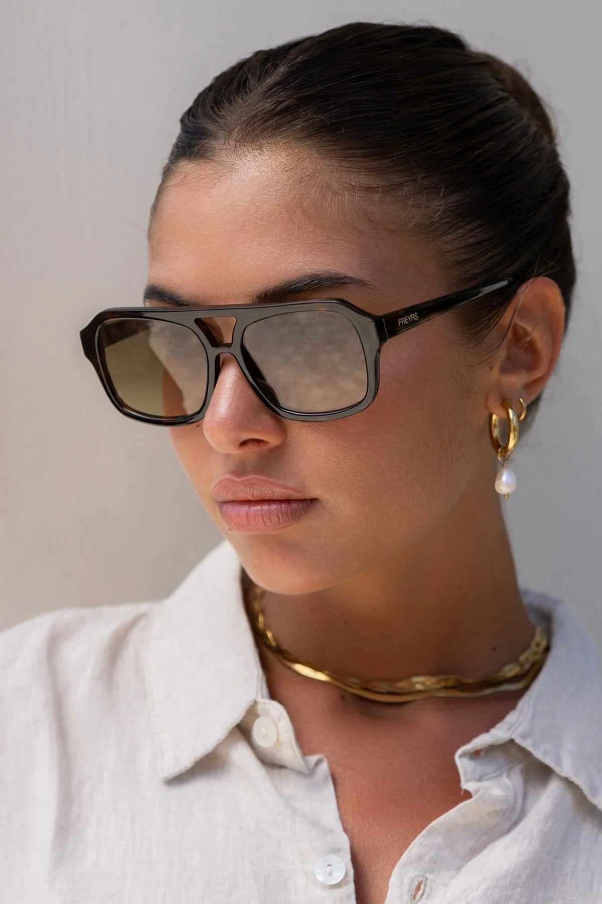 dark tortoise sunglasses with green tint