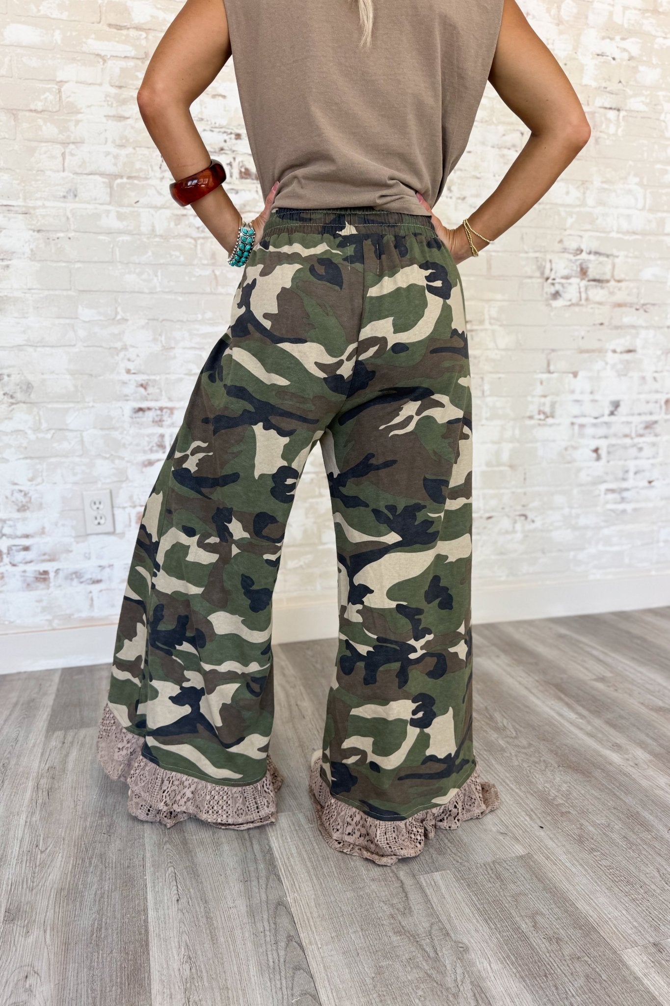 Gypsy Soul Lace Ruffle Wide Leg Pants