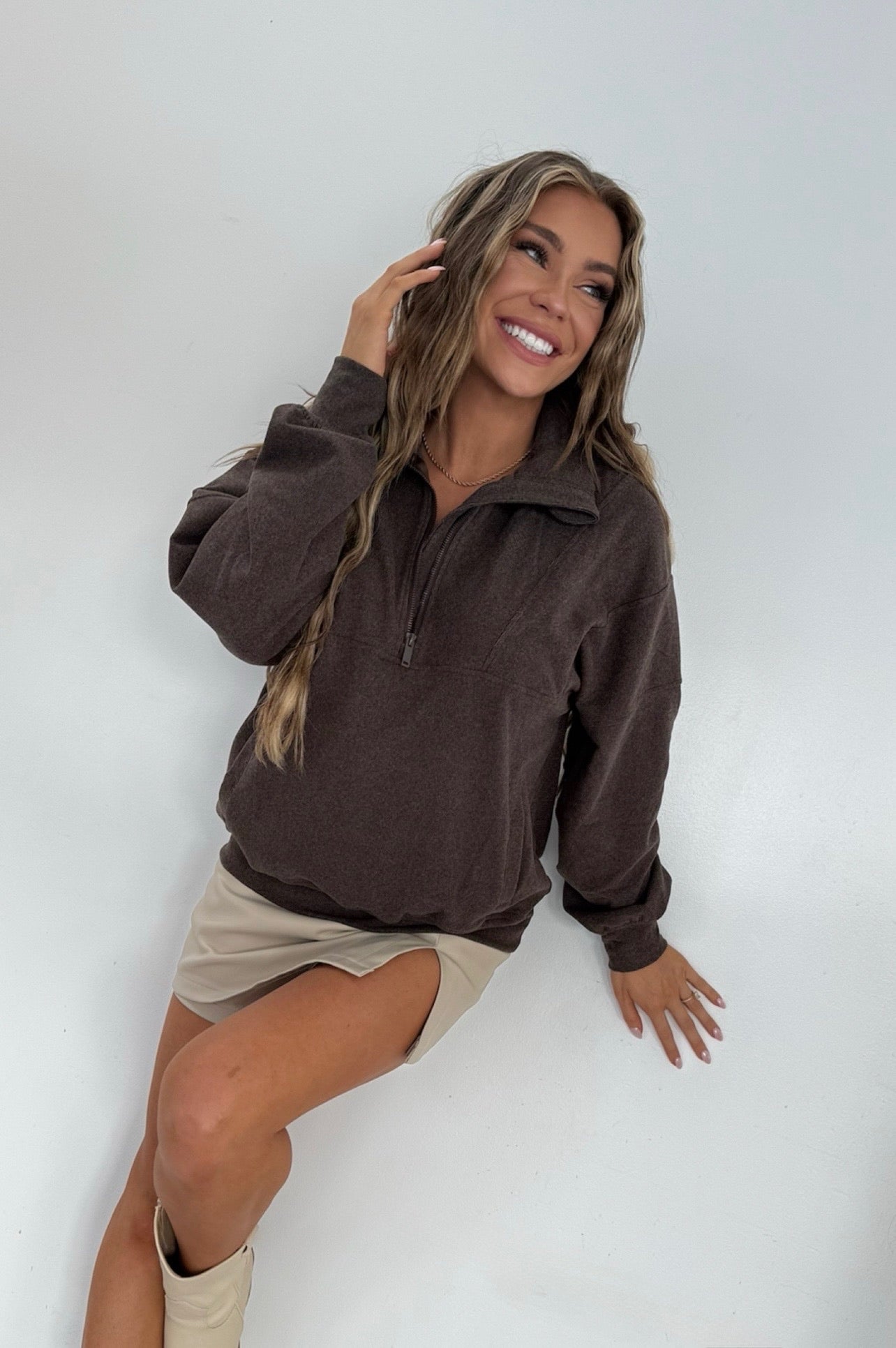 Headlines Quarter Zip Sweatshirt