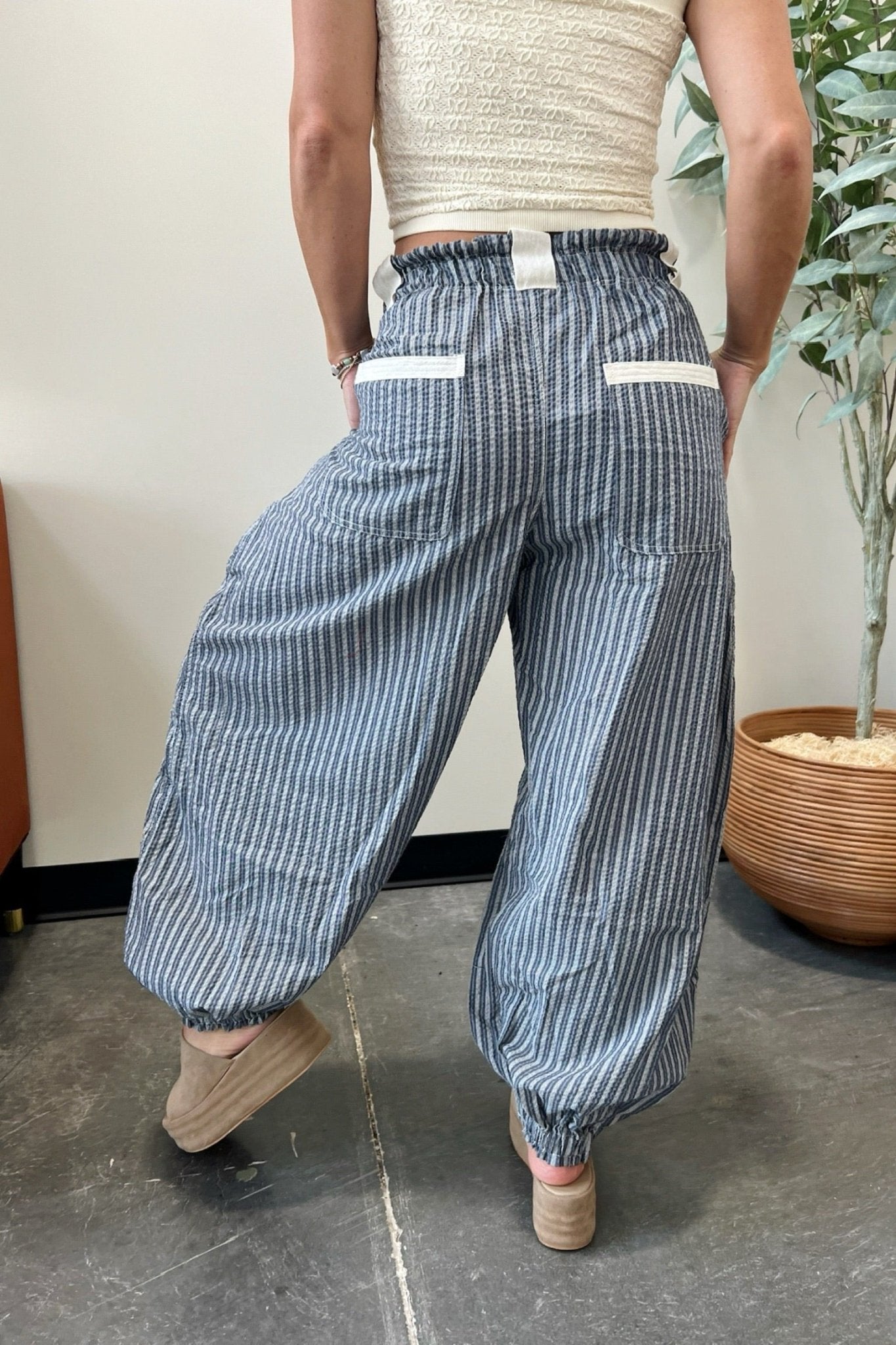 High Road Striped Drawstring Joggers