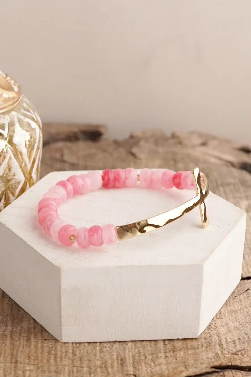Higher Ground Beaded Cross Bracelet