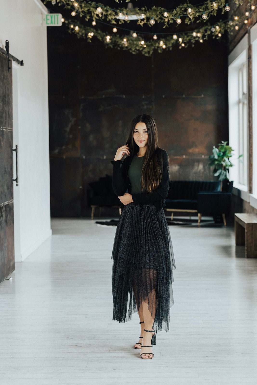 Holly Metallic Pleated Skirt - FINAL SALE