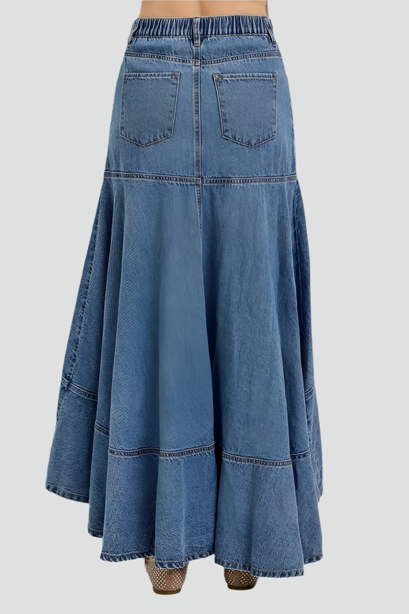 Honkytonk High Low Denim Skirt