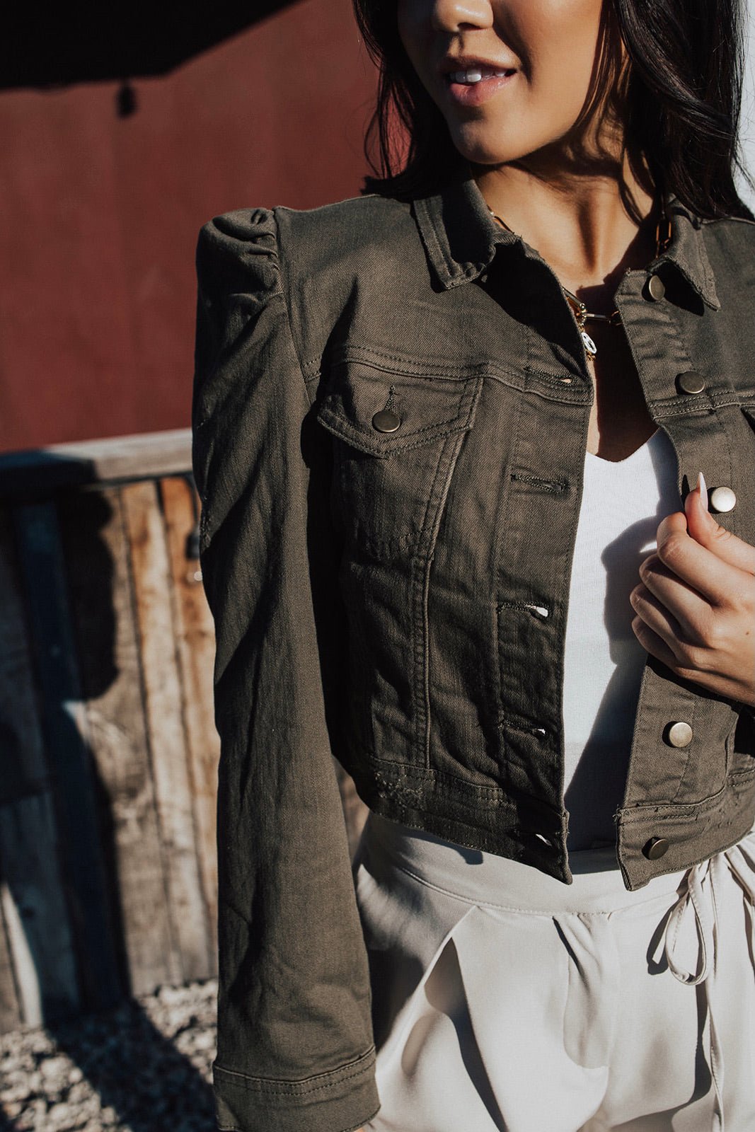 Jones Puff Sleeve Denim Jacket - FINAL SALE